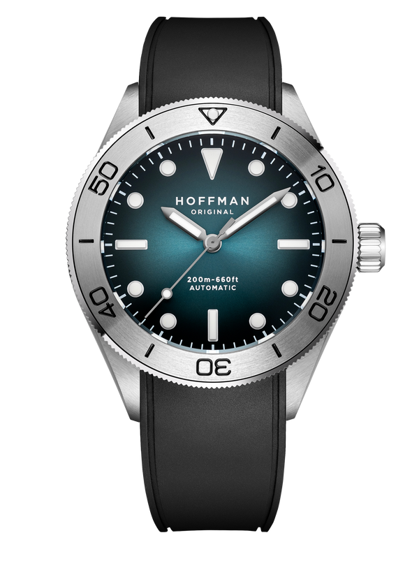 Diver's watch 40mm Steel Teal Dial Sports Watch – HOFFMAN