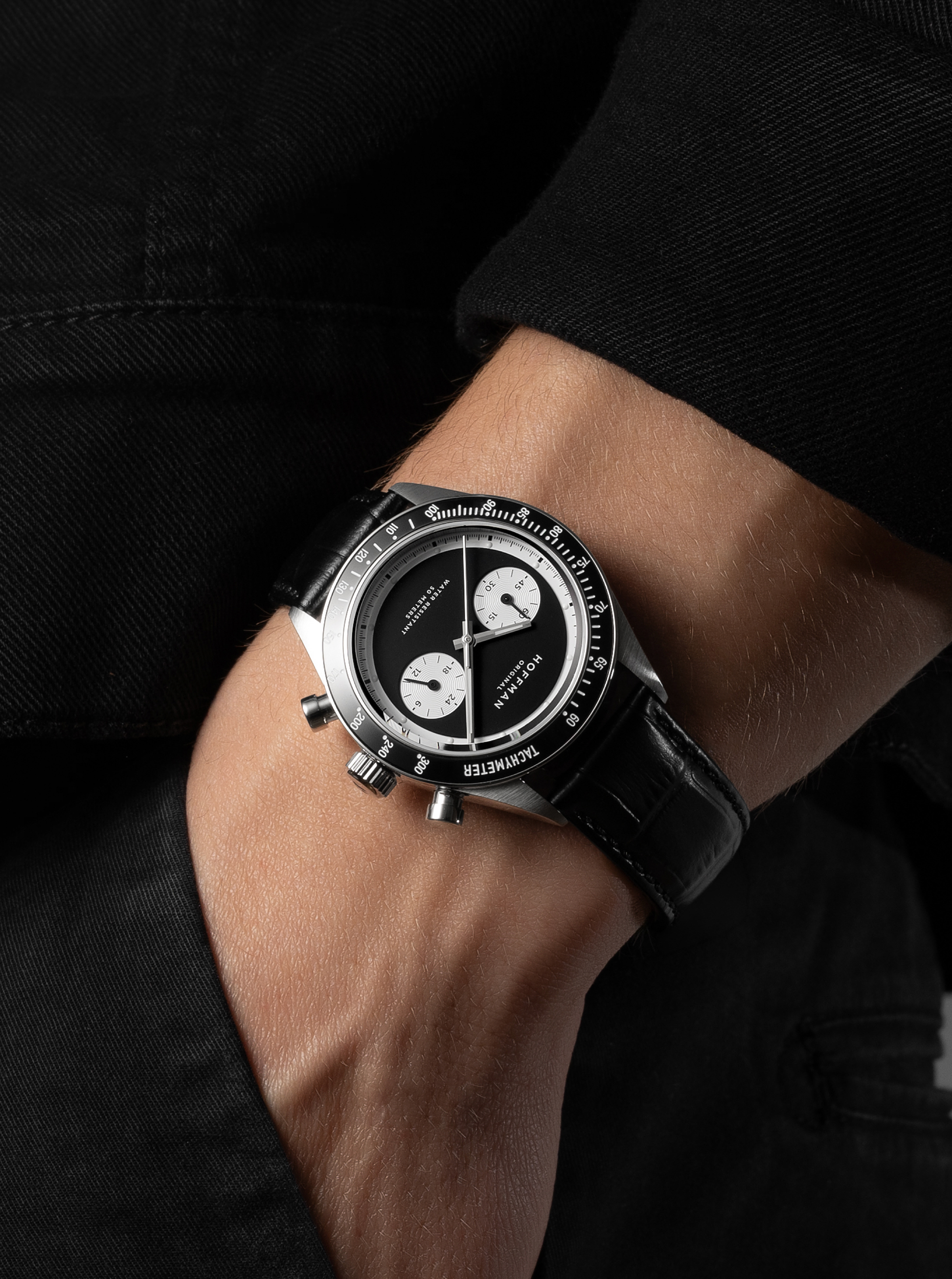 Chronograph 40mm - Steel | Reverse Panda Dial | Sports Watch – HOFFMAN