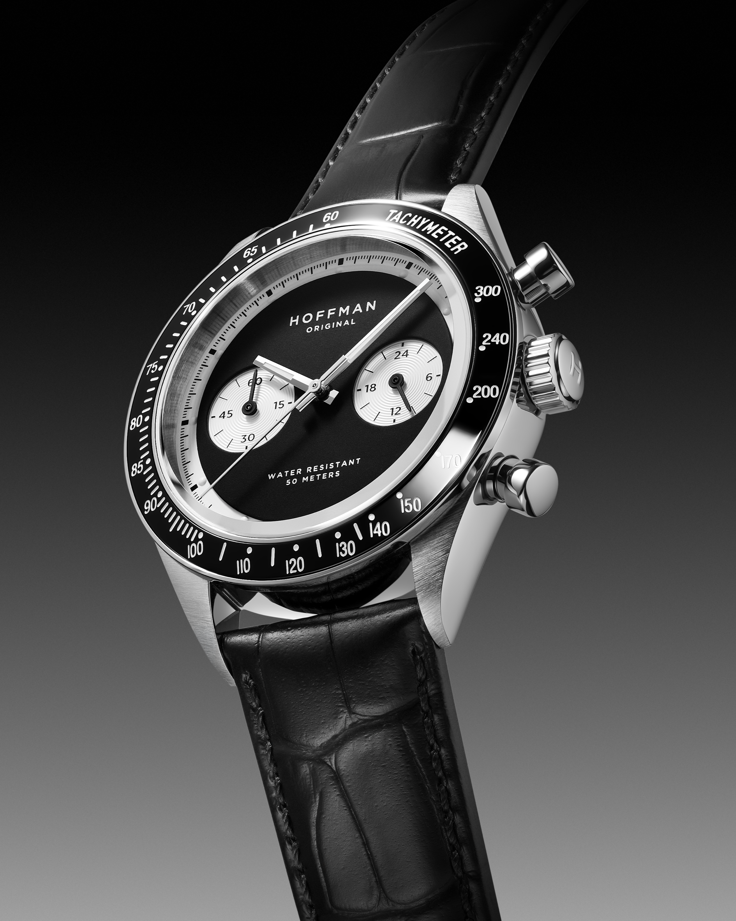 Chronograph 40mm - Steel | Reverse Panda Dial | Sports Watch – HOFFMAN