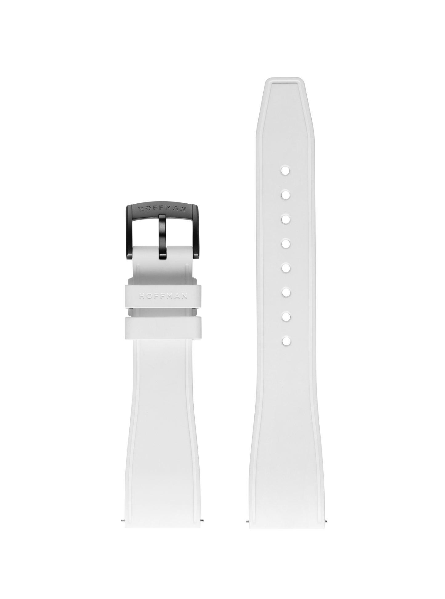 WHITE RUBBER STRAP W/ PVD BUCKLE