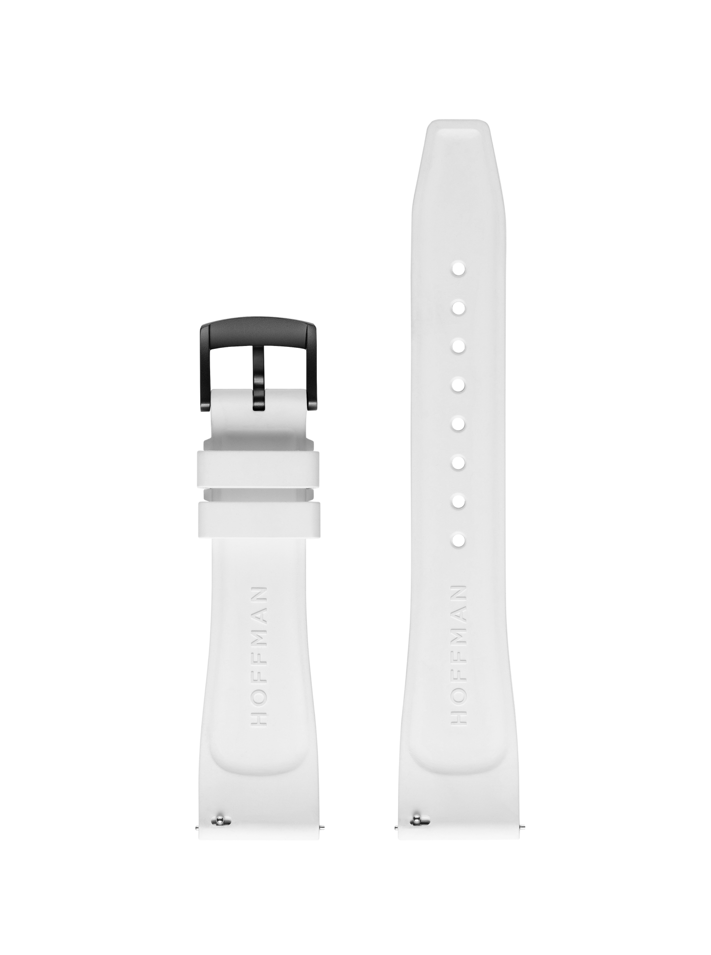 WHITE RUBBER STRAP W/ PVD BUCKLE